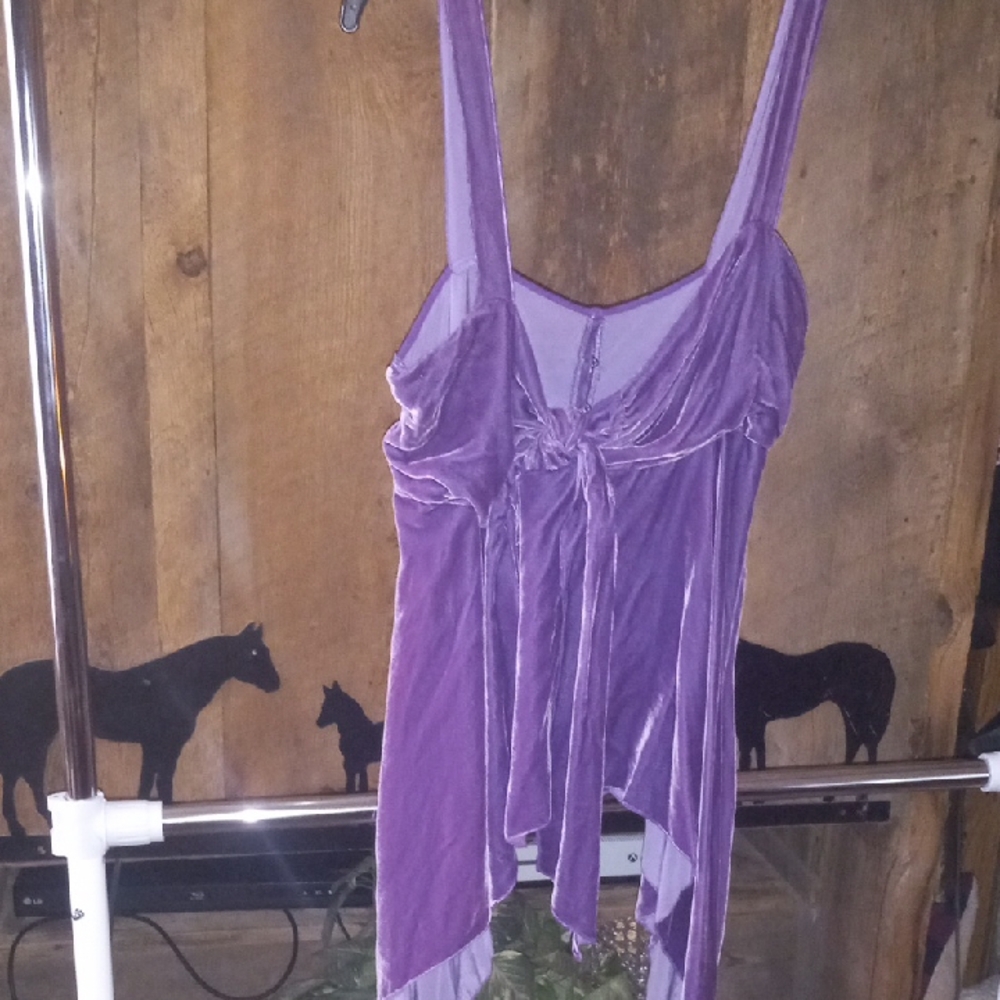 Victoria's Secret Purple Tank Top with Ruched Bust